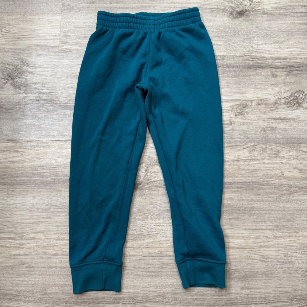 Nike Kids Teal Blue Fleece Jogger Pants Swoosh Just Do It Size 6 5-6YRS - Picture 3 of 6